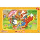 Rahmen - Puzzle Herr Fuchs und Frau Elster 15 Teile 19 x 30 cm