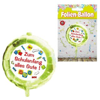 Folienballon - Ø 45 cm - Zum Schulanfang alles Gute ungefüllt