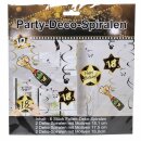 Party - Deco -Spirale "18" schwarz/gold 12...