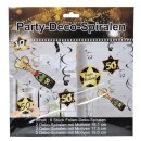 Party - Deco -Spirale "50" schwarz/gold 12...
