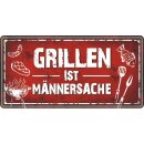 Schild Metall "Grillen ist Männersache"...