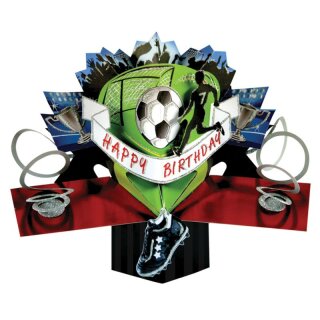 Pop Up Karte 3D "Fußball" Glückwunschkarte Ballongewicht