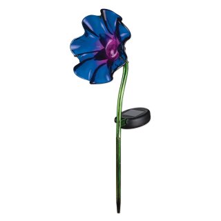 Mini Solar Blume Lila/Blau