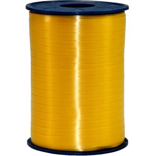 Geschenkband gelb 5mm x 500m Polyband Ballonband Ringelband