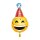 Folienballon - Emoji Clown ca. 35 x 63 cm ungefüllt