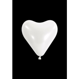 Herzballons - Ø 15cm - Weiss 1 Stück