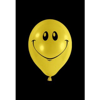 Luftballons - Ø 25cm - Gelb - Gesicht 1 Stück