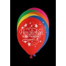 Luftballons - &Oslash; 25cm - Bunt - Herzlichen...