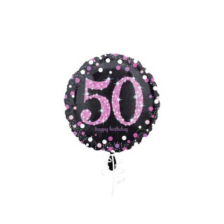 Folienballon - Ø 45cm - Pink Celebration 50 ungefüllt