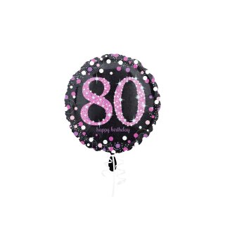 Folienballon - Ø 45cm - Pink Celebration 80 ungefüllt