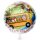 Folienballon - Ø 45cm - Schulbus rund Schulanfang ungefüllt