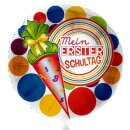 Folienballon - &Oslash; 45cm - Mein 1. Schultag bunt rund...