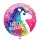 Folienballon - Ø 45cm - Geburtstag Pink Unicorn Einhorn Happy Birthday rund ungefüllt